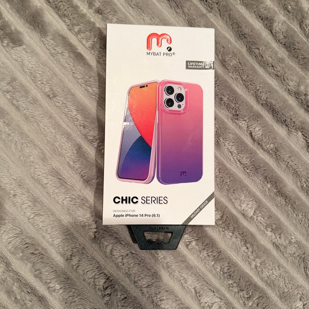 MyBat Pro Chic Series iPhone 14‎ Pro Case – Pink Purple Ombre Gradient – NIB
